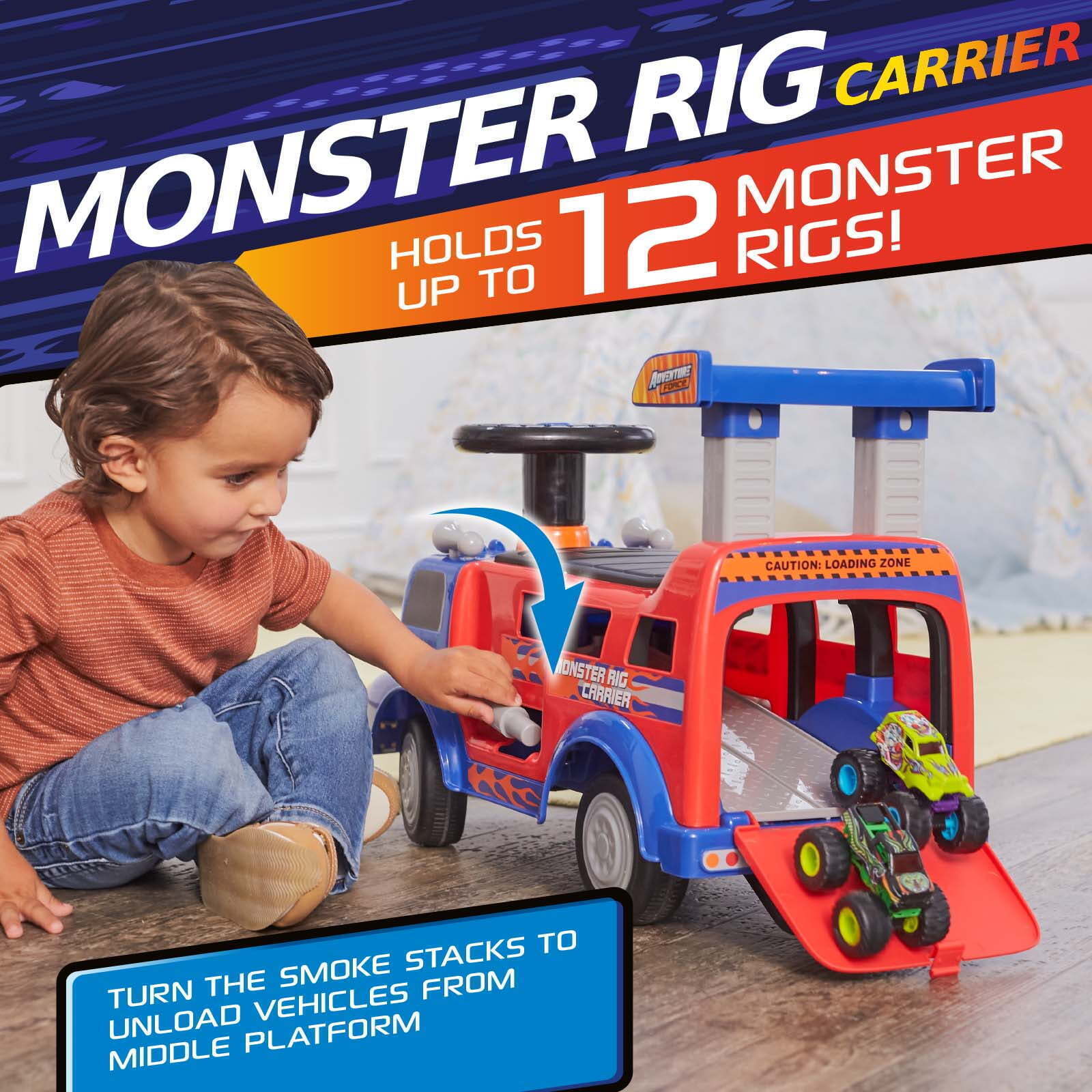 Kids Ride-On Rig Carrier Toy for Ages 1-3, Supports up to 44 lbs - Image 2