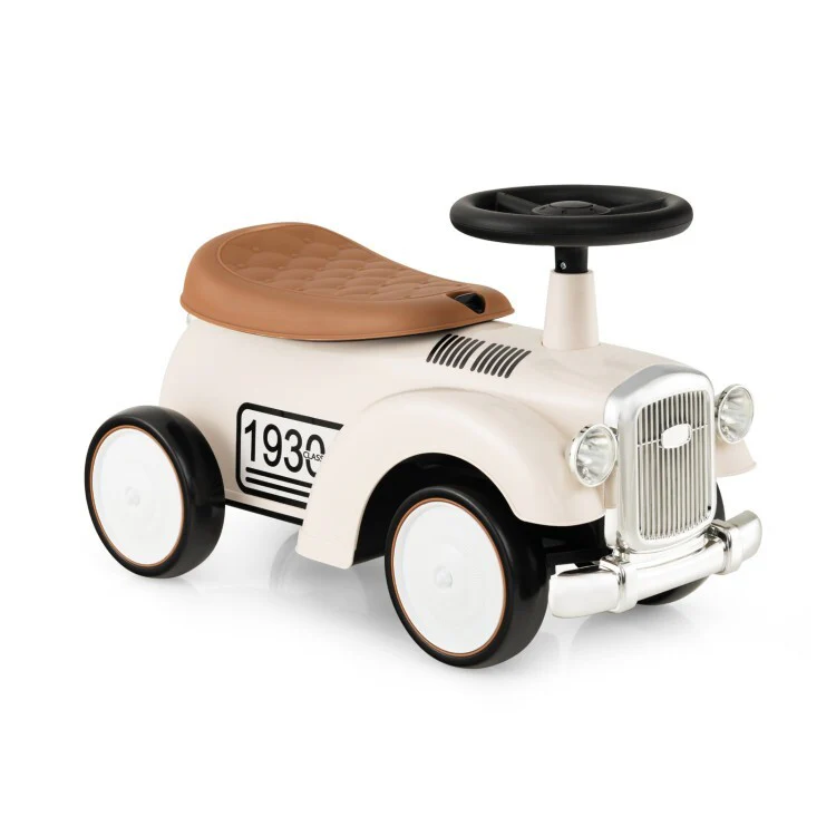 Kids Sit-to-Stand Ride-On Vehicle Toy Car with Working Steering Wheel and Under-Seat Storage - Image 5