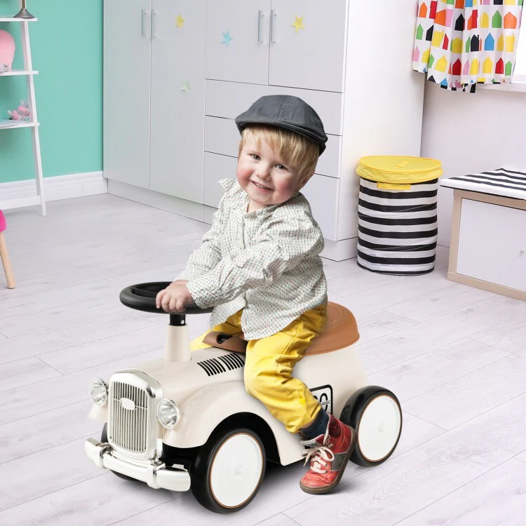 Kids Sit-to-Stand Ride-On Vehicle with Working Steering Wheel and Under-Seat Storage - Image 4