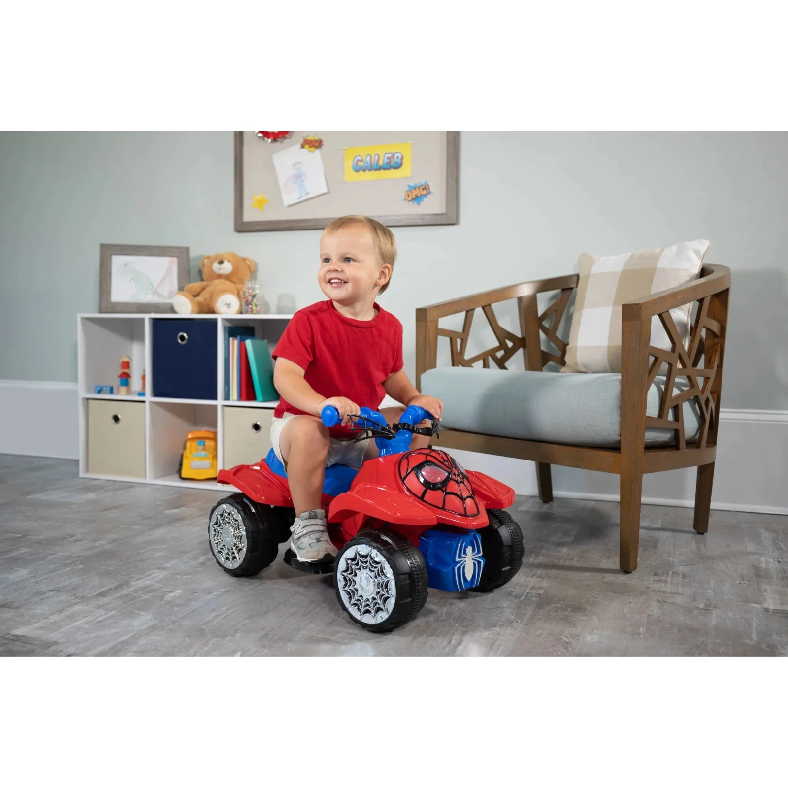 Battery-Powered Spider-Man Kids Quad with Authentic Superhero Graphics, Ages 18 Months+ - Image 8