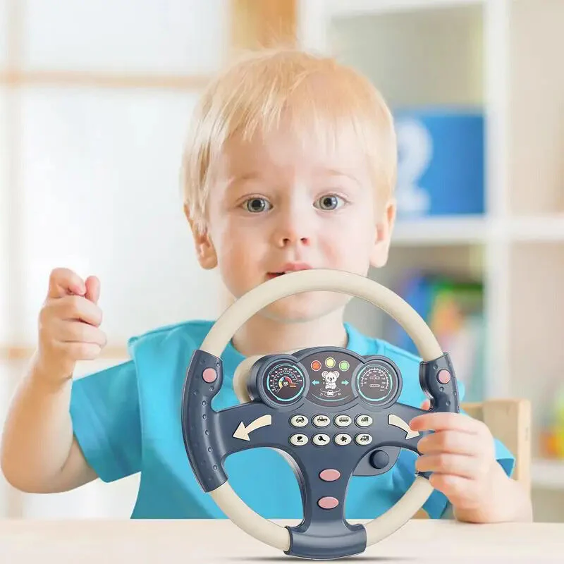 Electric Kids Steering Wheel Toy with Sound and Music for Toddlers - Image 4