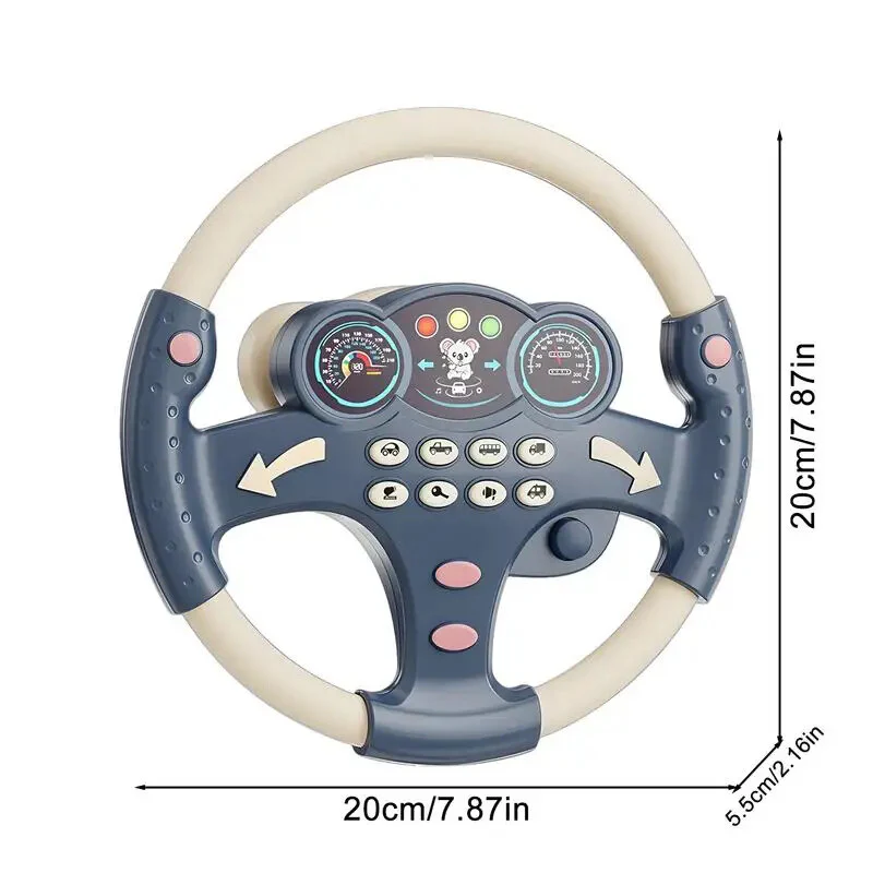 Electric Kids Steering Wheel Toy with Sound and Music for Toddlers - Image 8