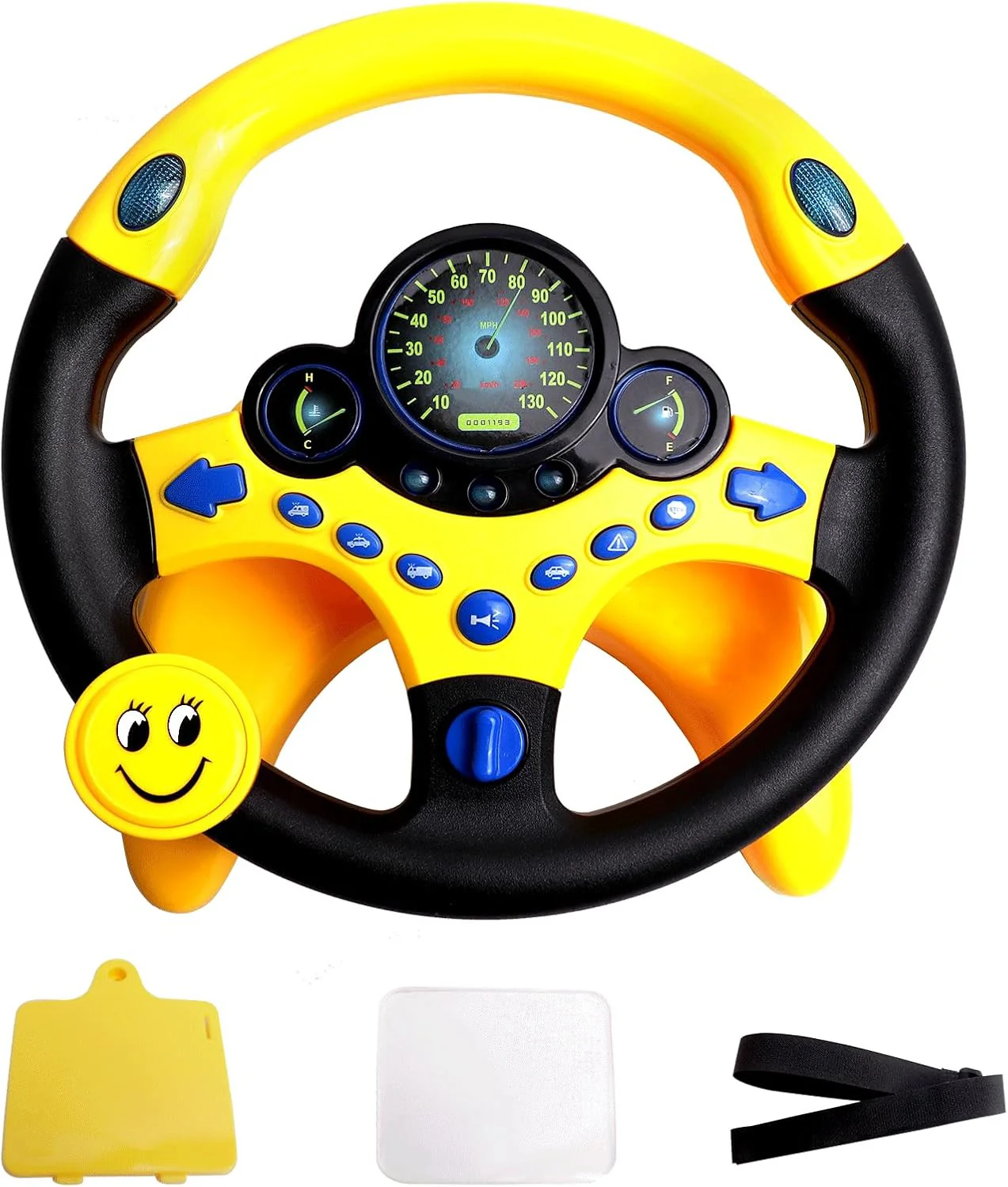 Kids Steering Wheel Toy for Car Backseat with Lights, Music, and Suction Cup Base - Image 9