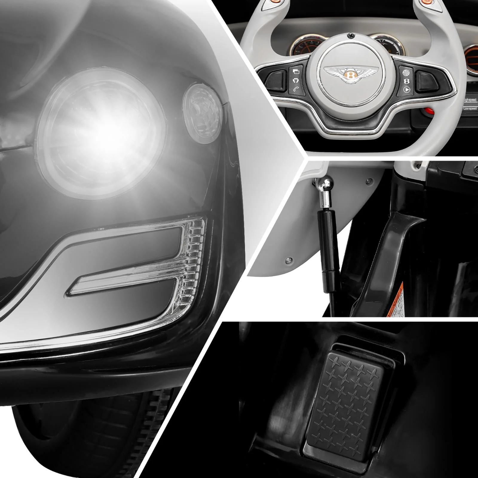Licensed Bentley EXP 12V Electric Ride-On Toy Car with Remote Control for Toddlers - Image 10