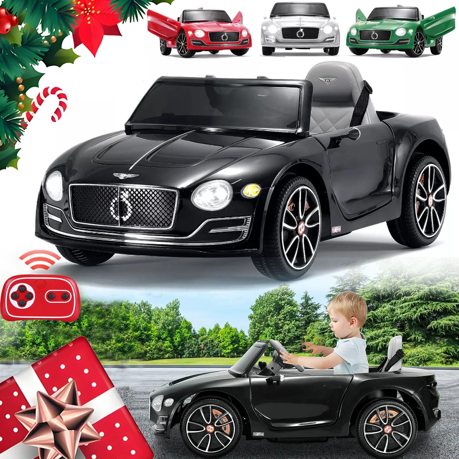 Licensed Bentley EXP 12V Electric Ride-On Toy Car with Remote Control for Toddlers - Image 2