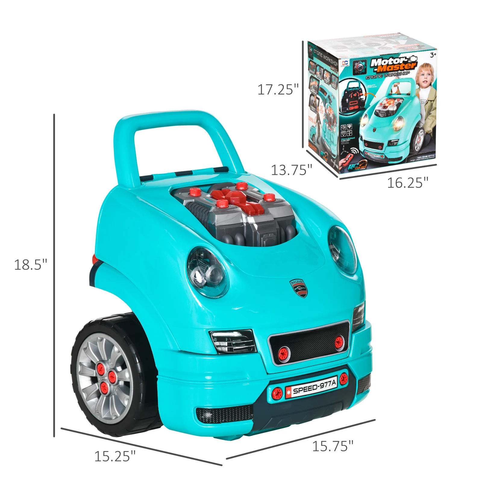 Kids Truck Engine Disassembly and Car Mechanic Repair Toy Set - Image 3