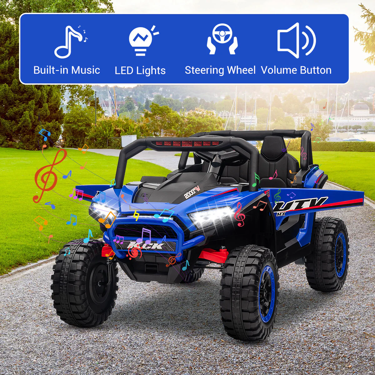 12V Electric Kids UTV Ride-On Car with Remote Control and 7Ah Battery - Image 2