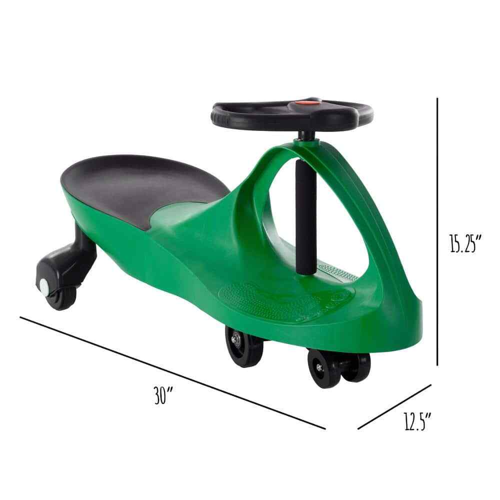 Zigzag Ride-On Car Toy for Kids 3 Years and Up Battery-Free Green - Image 3