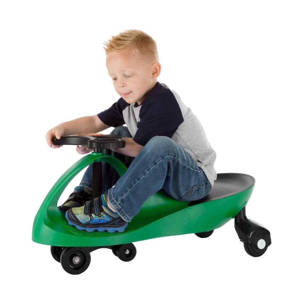 Zigzag Ride-On Car Toy for Kids 3 Years and Up Battery-Free Green - Image 7