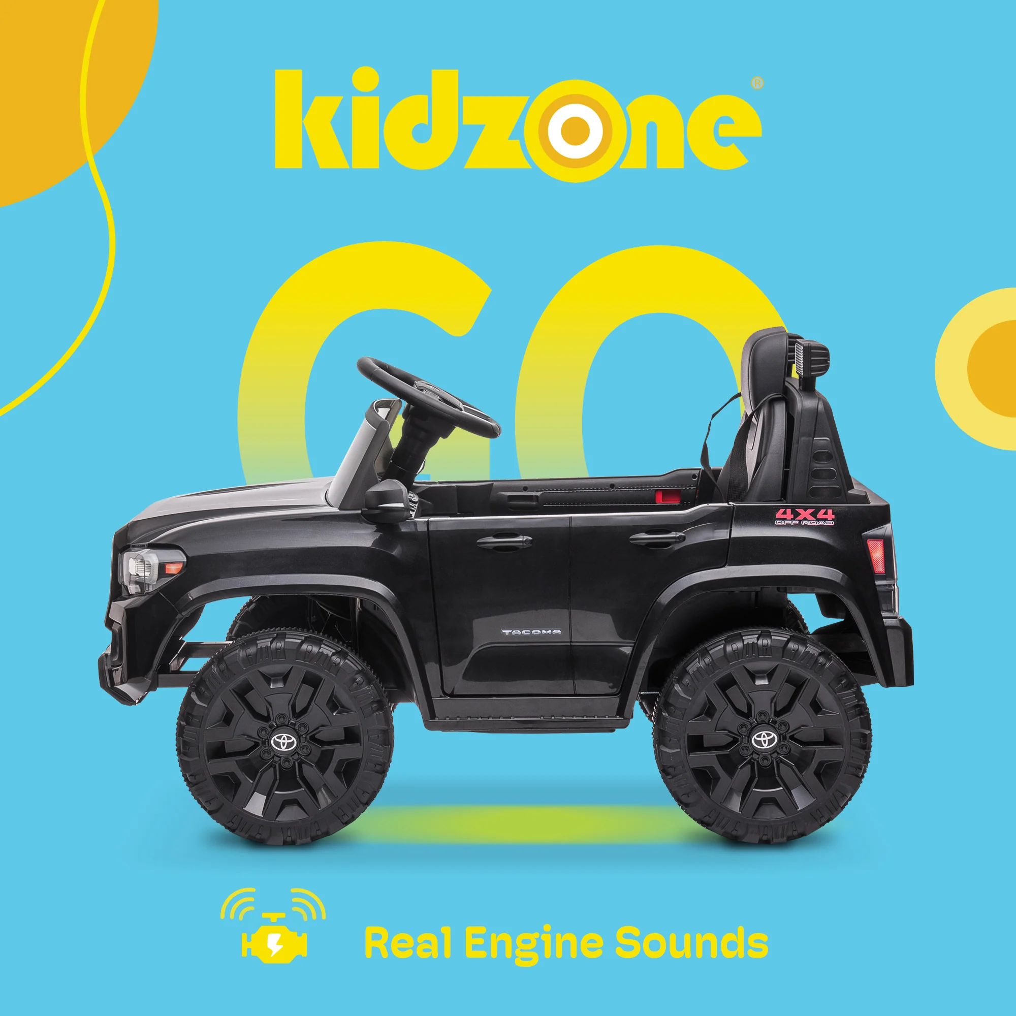 Kidzone 12V Ride-On Truck - Battery Powered Car for Kids in 7 Vibrant Colors - Image 8