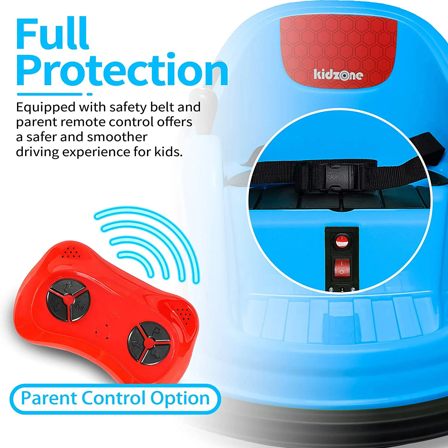 Kidzone DIY Electric Bumper Car with Remote Control - 6V Ride On Toy for Kids Ages 3-8 (00-99) - Image 7