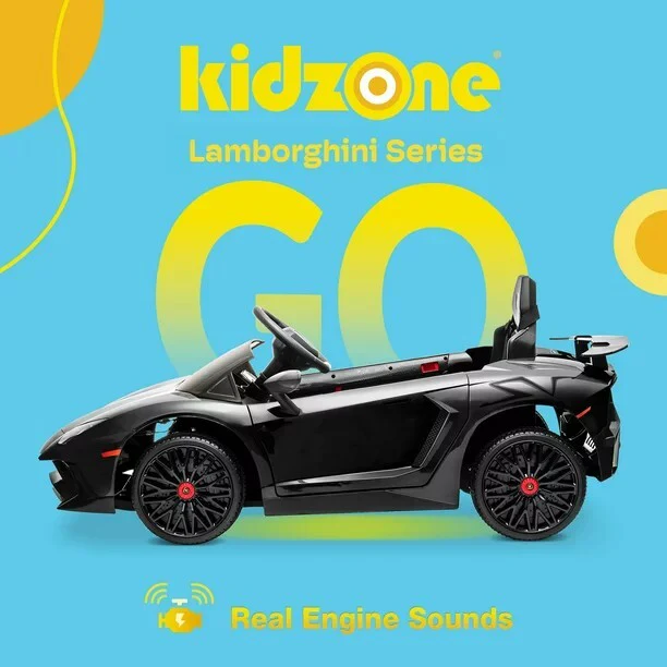 12V Electric Kids Ride-On Licensed Lamborghini Aventador SV Battery Powered Car - Image 2