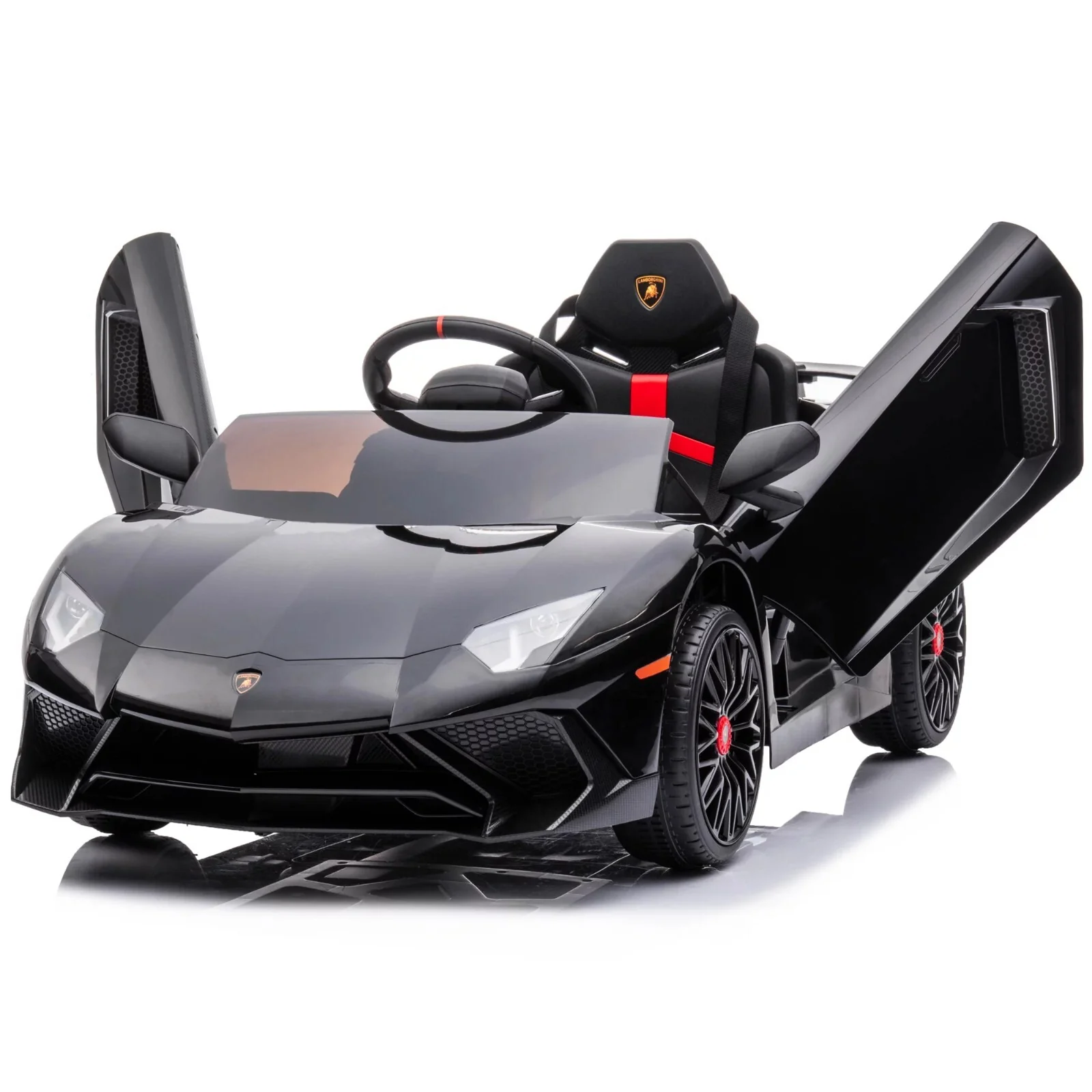 12V Electric Kids Ride-On Licensed Lamborghini Aventador SV Battery Powered Car - Image 6