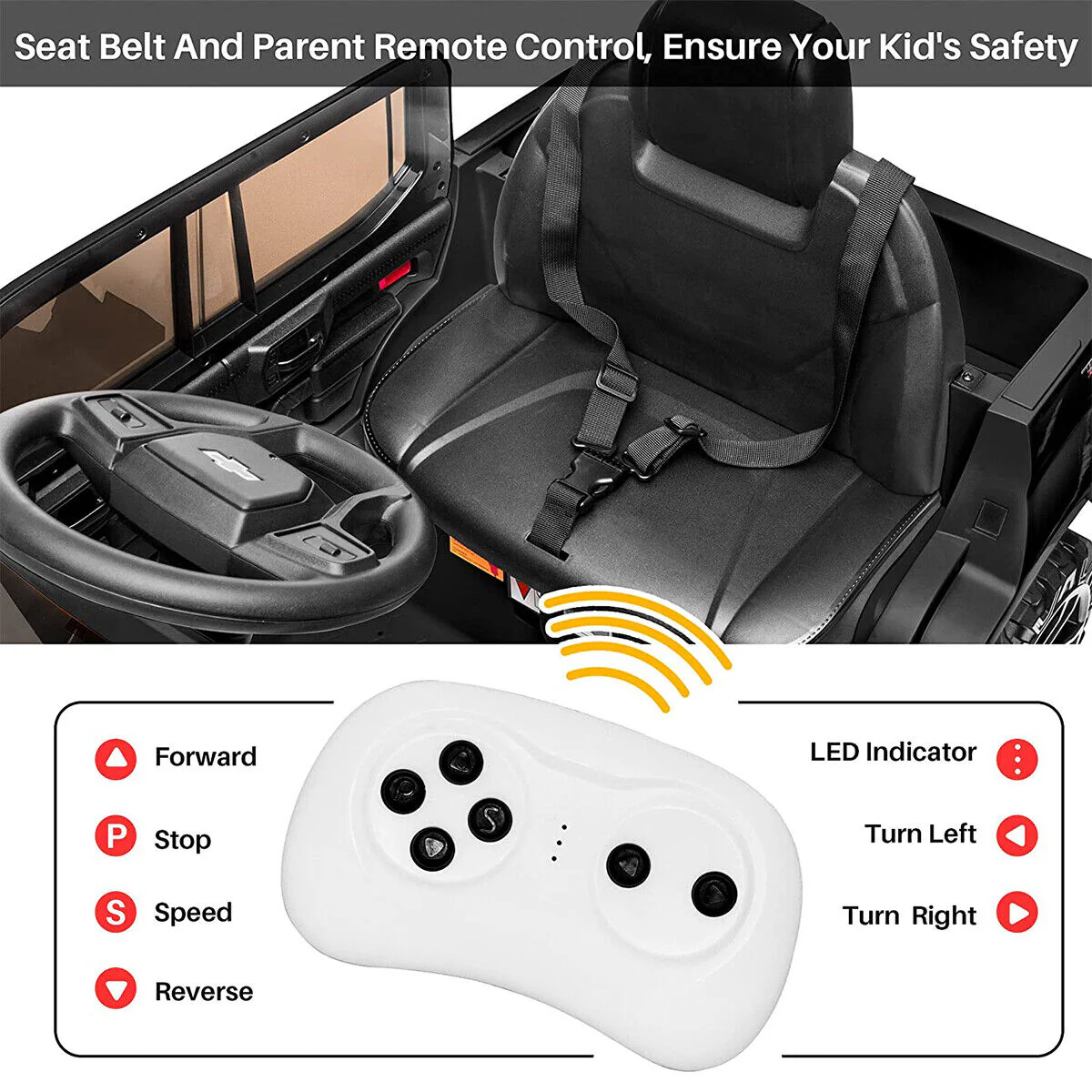 Kimbosmart 12V Children's Electric Ride-On Vehicle Powered by Battery with Remote Control - Image 10
