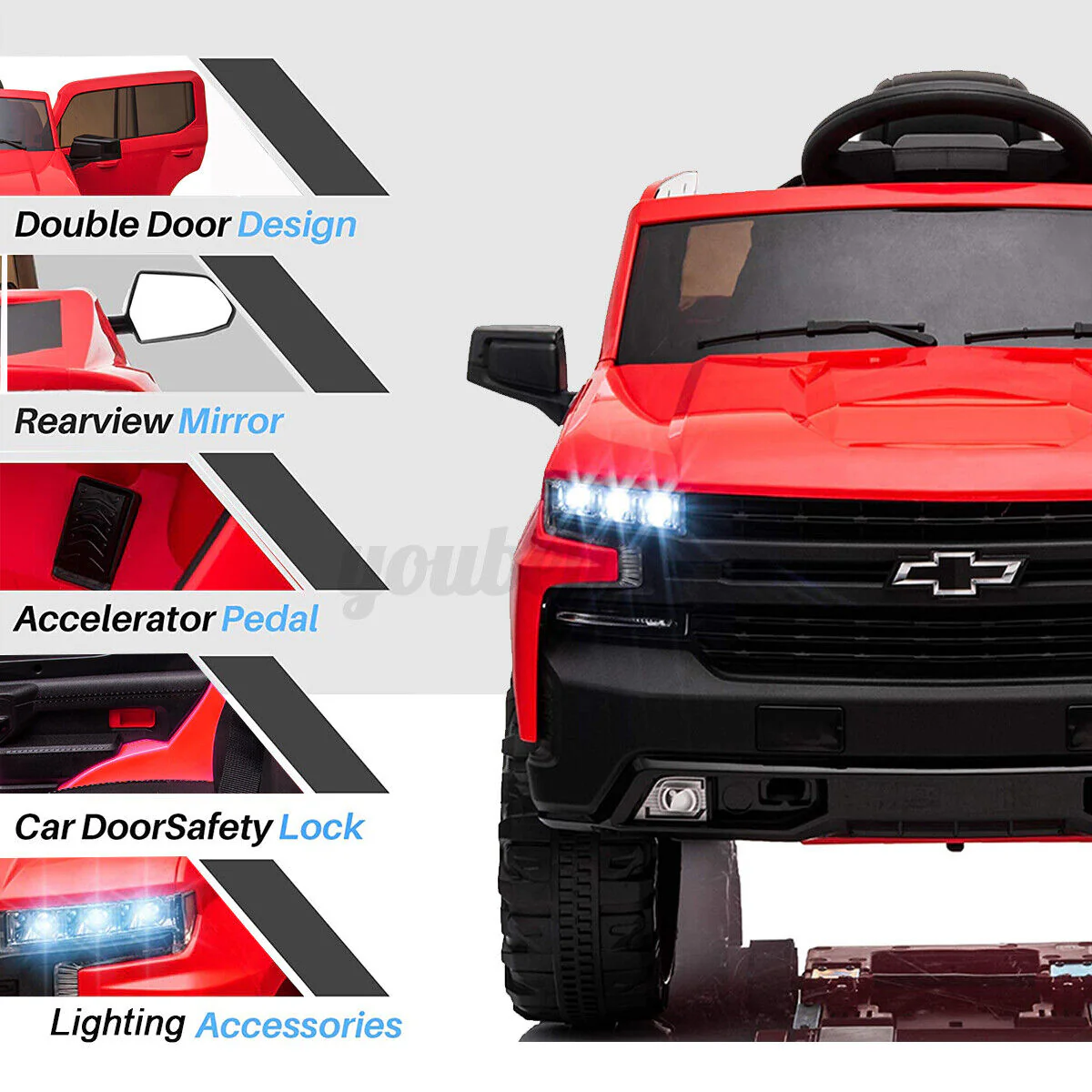 Kimbosmart 12V Kids Electric SUV Truck Ride On Car with 3 Speeds - Perfect Gift for Little Drivers - Image 6