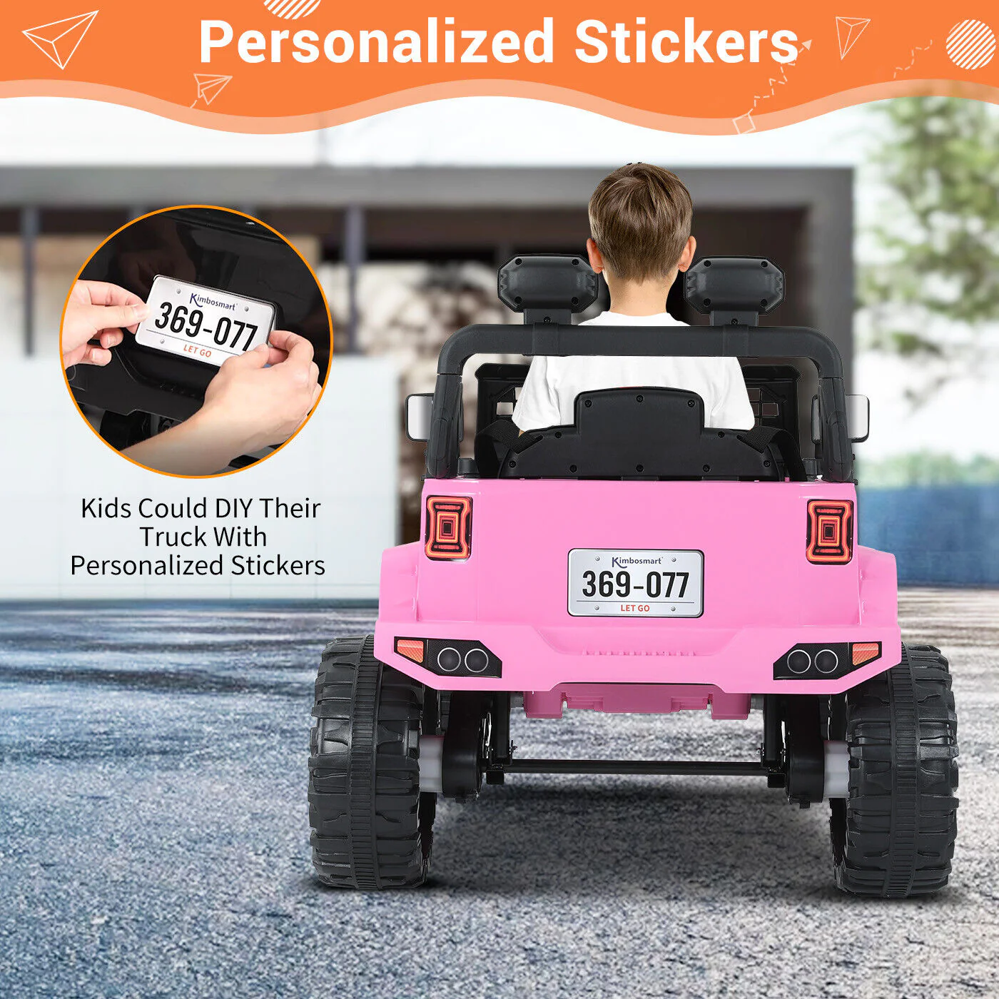 Kimbosmart 12V Kids Ride On Truck Car with Remote Control and 3 Speeds - Perfect Gift for Little Drivers - Image 11