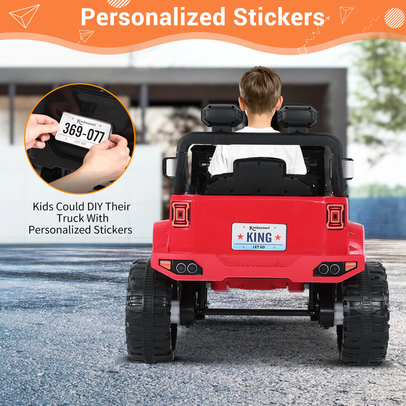 Kimbosmart 12V Kids Ride-On Truck with MP3 and Remote Control - Image 8