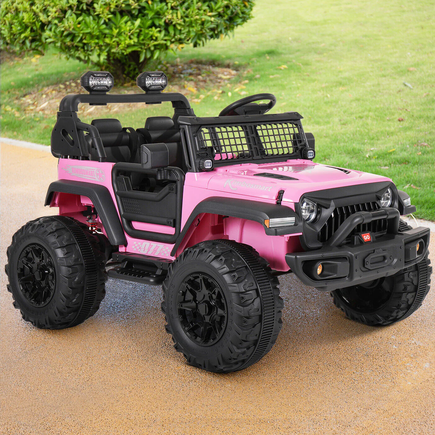 Kimbosmart 24V 4WD Children's Electric Ride-On Truck with Remote Control and Battery Level Alert - Image 11
