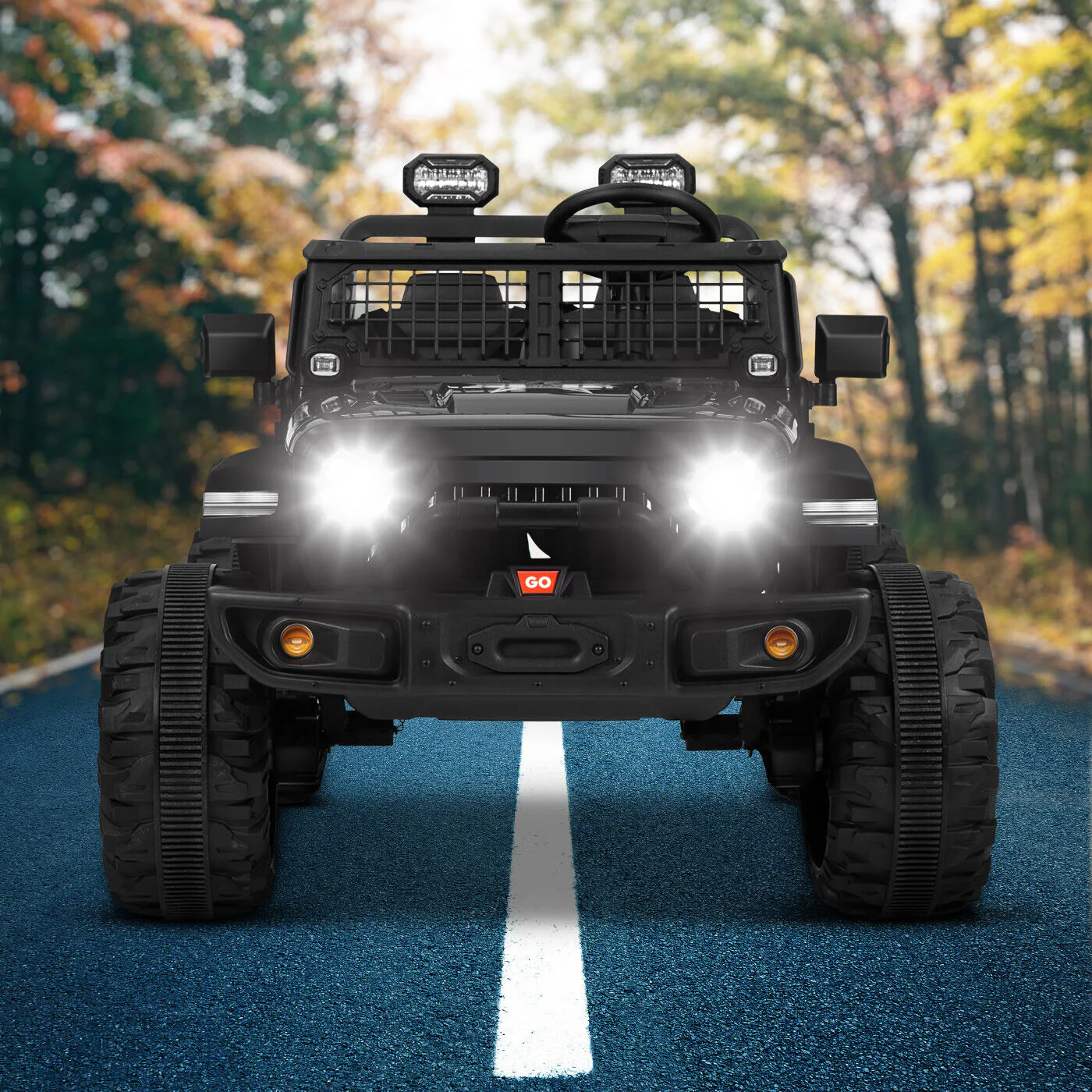 Kimbosmart 24V Electric Battery-Powered Children's Ride-On Vehicle Truck Featuring LED Lights, MP3 Player, and Bluetooth Connectivity - Image 13