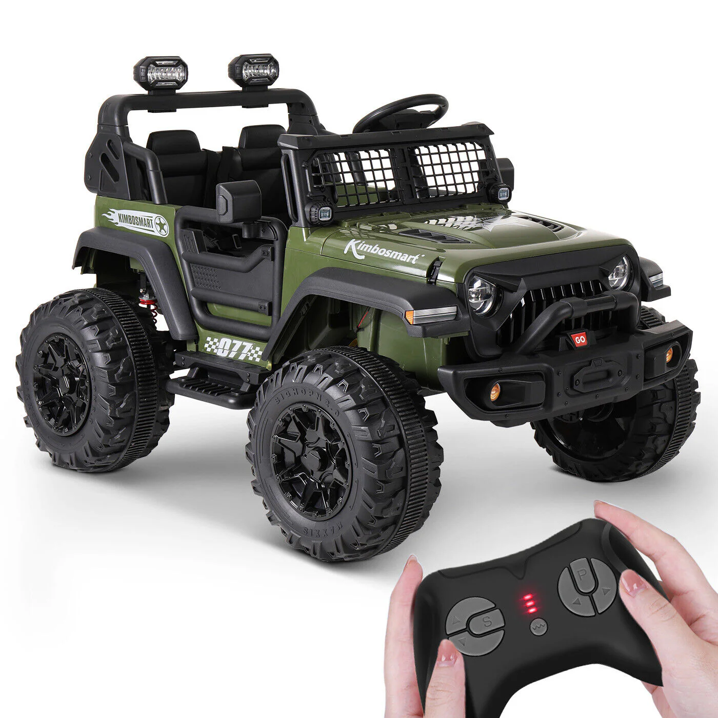 Kimbosmart 24V Electric Battery-Powered Children's Ride-On Vehicle Truck Featuring LED Lights, MP3 Player, and Bluetooth Connectivity - Image 4