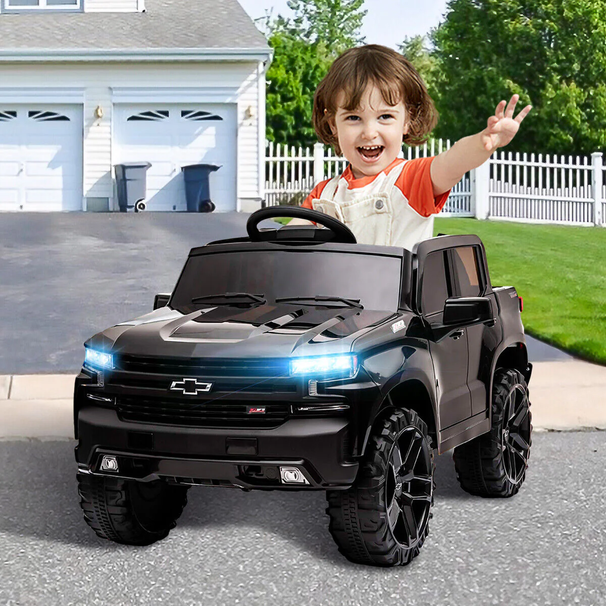Kimbosmart Chevrolet Silverado 12V Ride On Car with Remote Control for Kids - Image 11