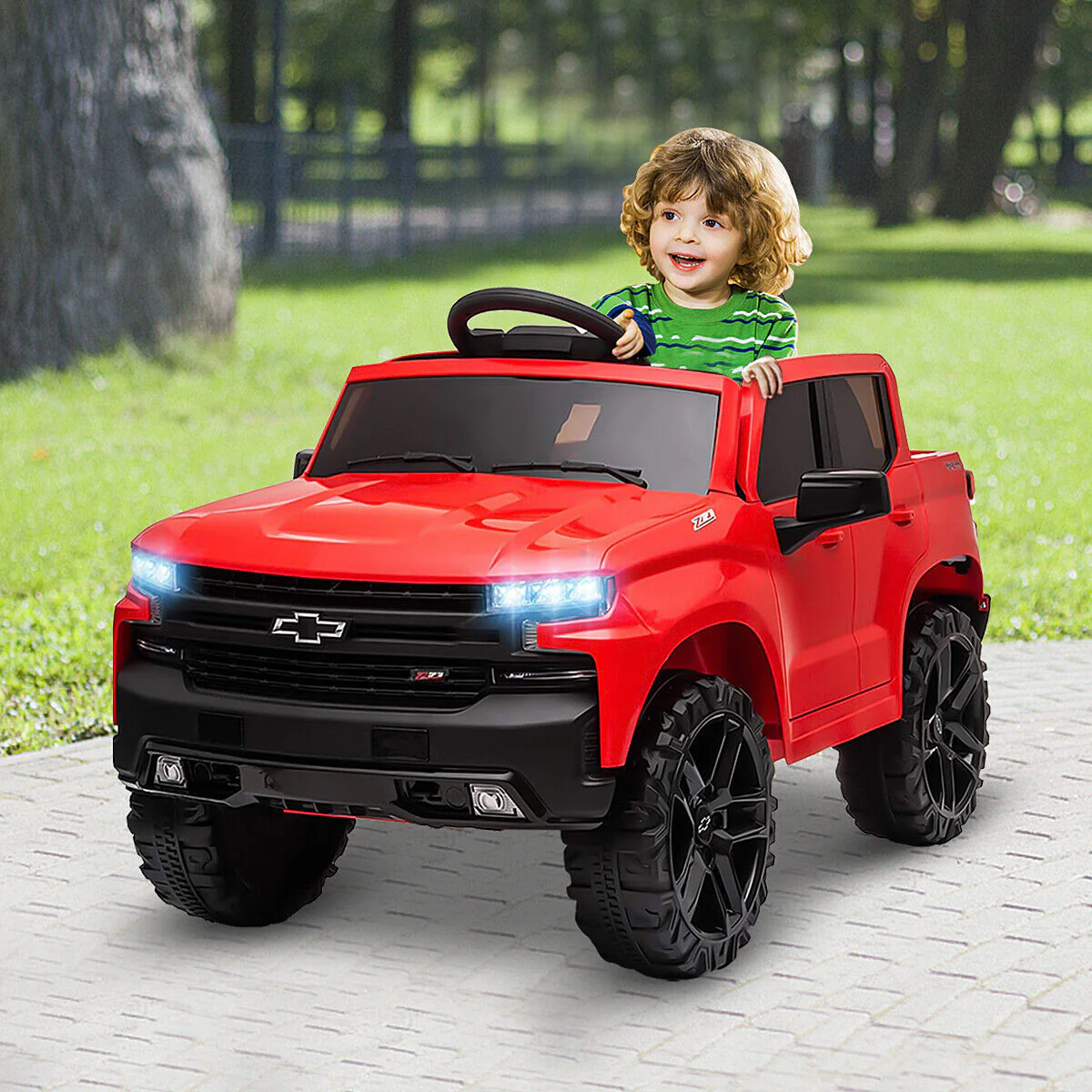 Kimbosmart Chevrolet Silverado 12V Ride On Car with Remote Control for Kids - Image 14