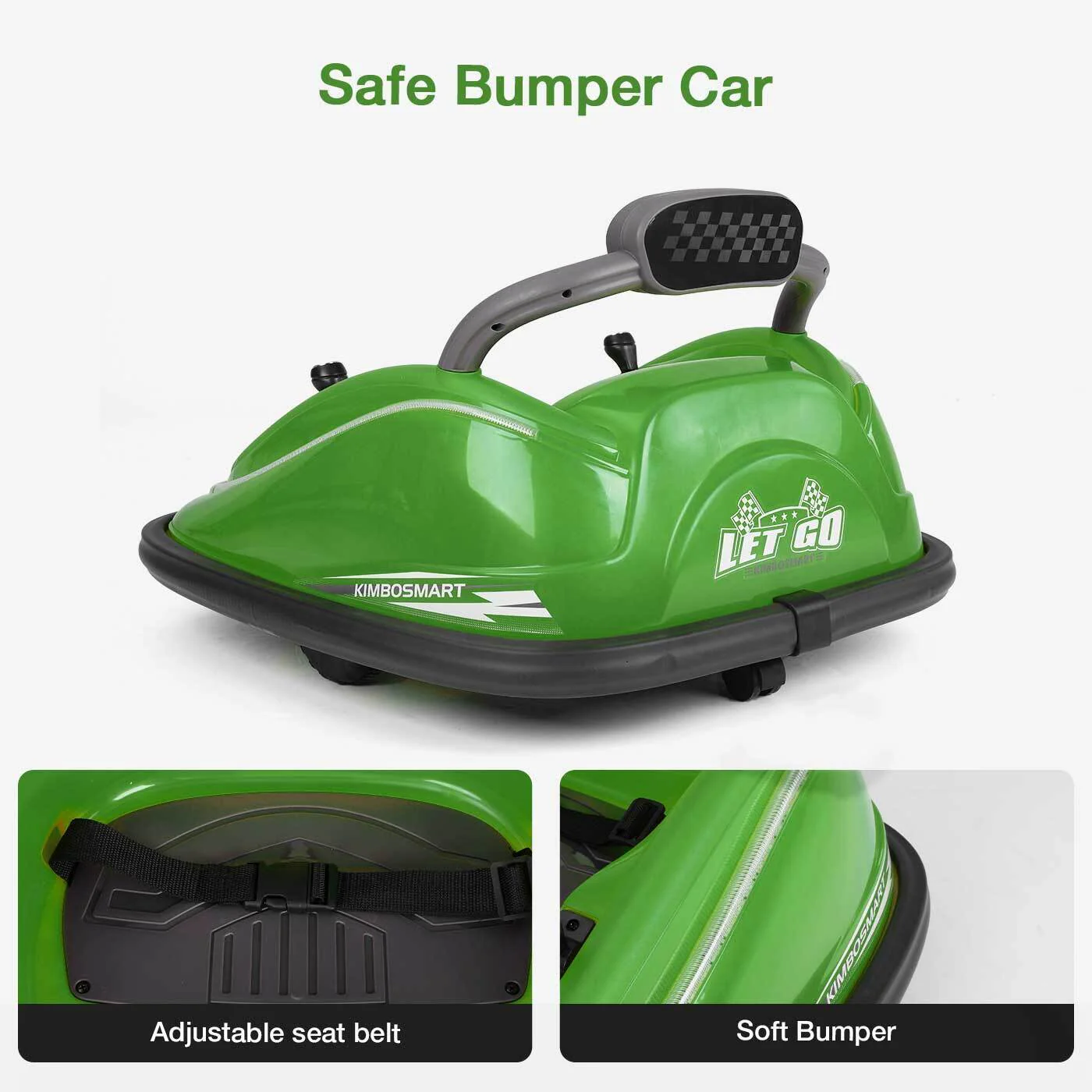 Kimbosmart DIY Electric Bumper Car for Kids with Remote Control - 6V Ride On Toy - Image 10