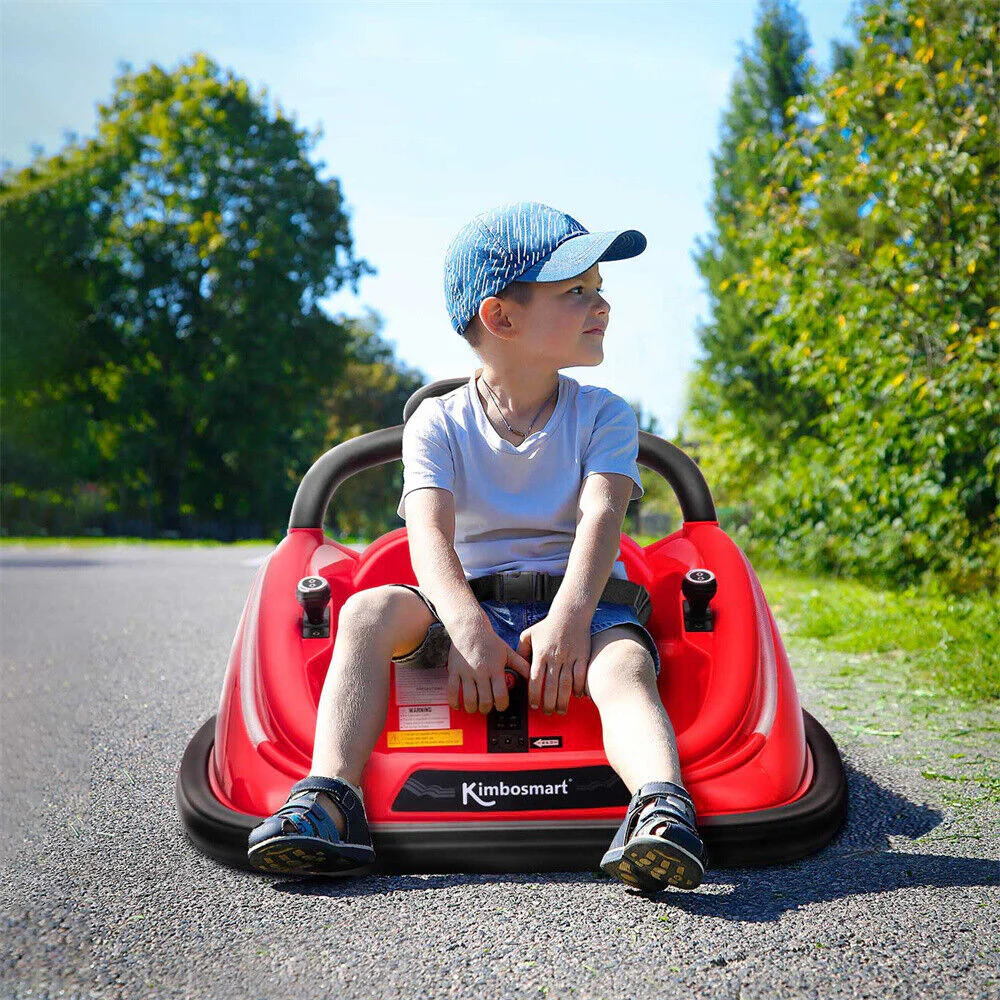 Kimbosmart DIY Sticker Race Car: 12V Electric Ride-On Bumper Car for Kids - Image 10