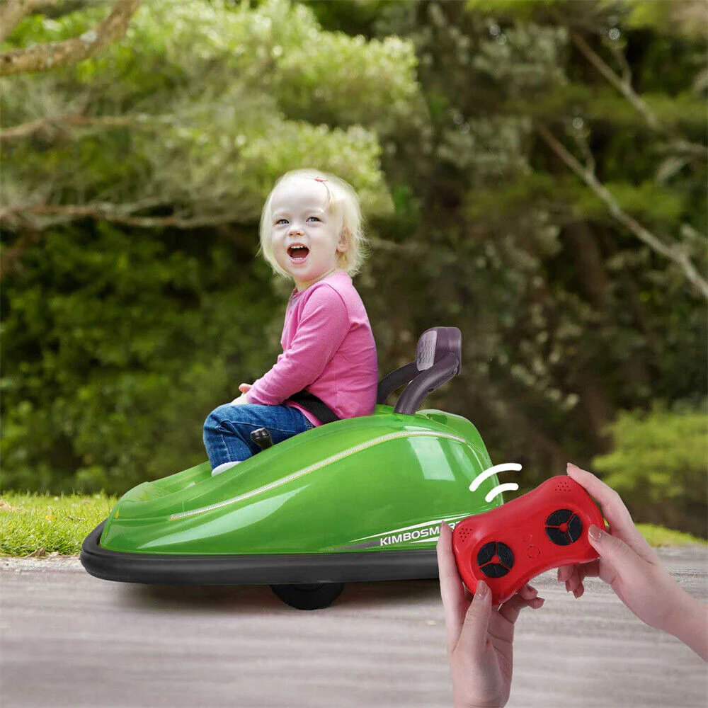 Kimbosmart DIY Sticker Race Car: 12V Electric Ride-On Bumper Car for Kids - Image 11
