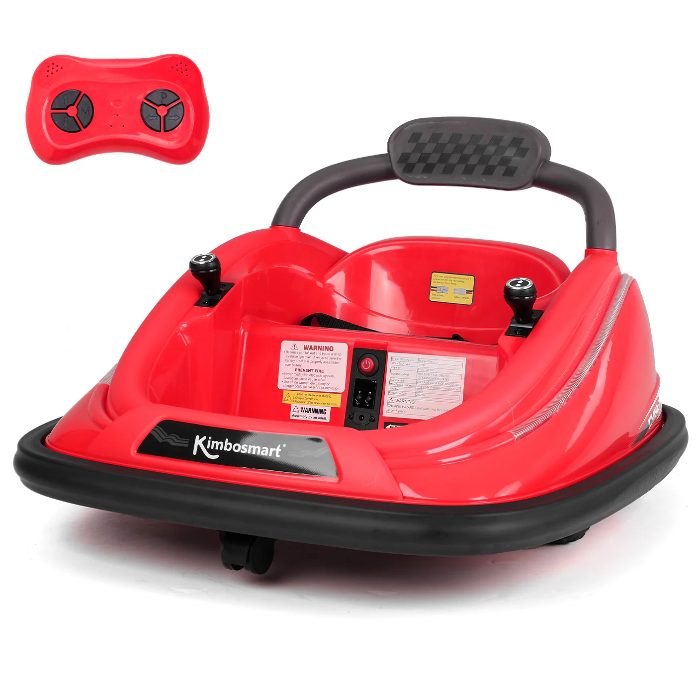 Kimbosmart DIY Sticker Race Car: 12V Electric Ride-On Bumper Car for Kids - Image 12