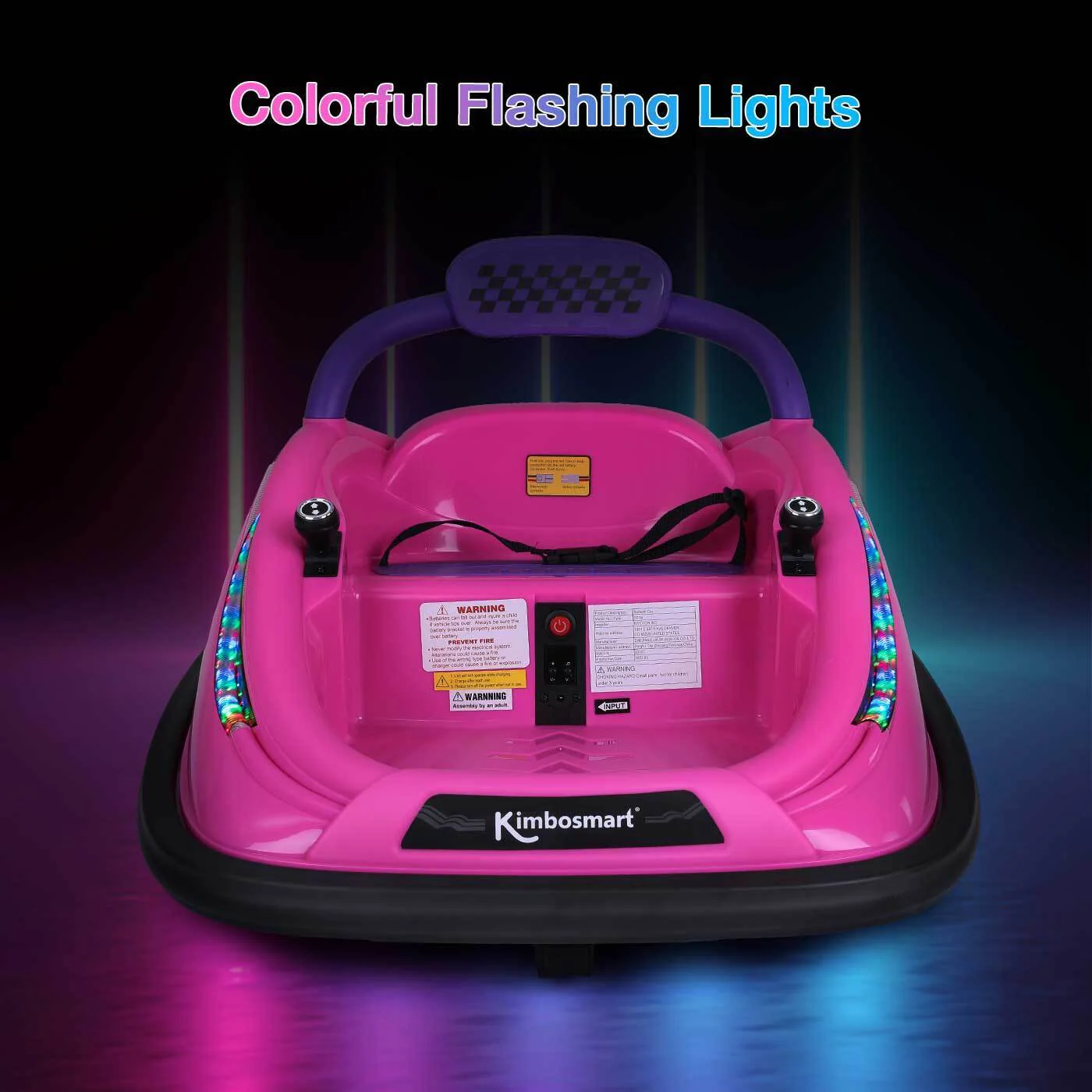 Kimbosmart DIY Sticker Race Car: 12V Electric Ride-On Bumper Car for Kids - Image 3