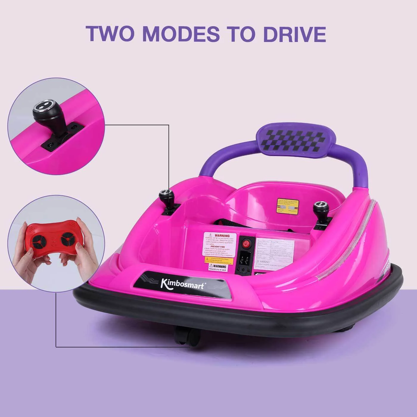 Kimbosmart DIY Sticker Race Car: 12V Electric Ride-On Bumper Car for Kids - Image 6