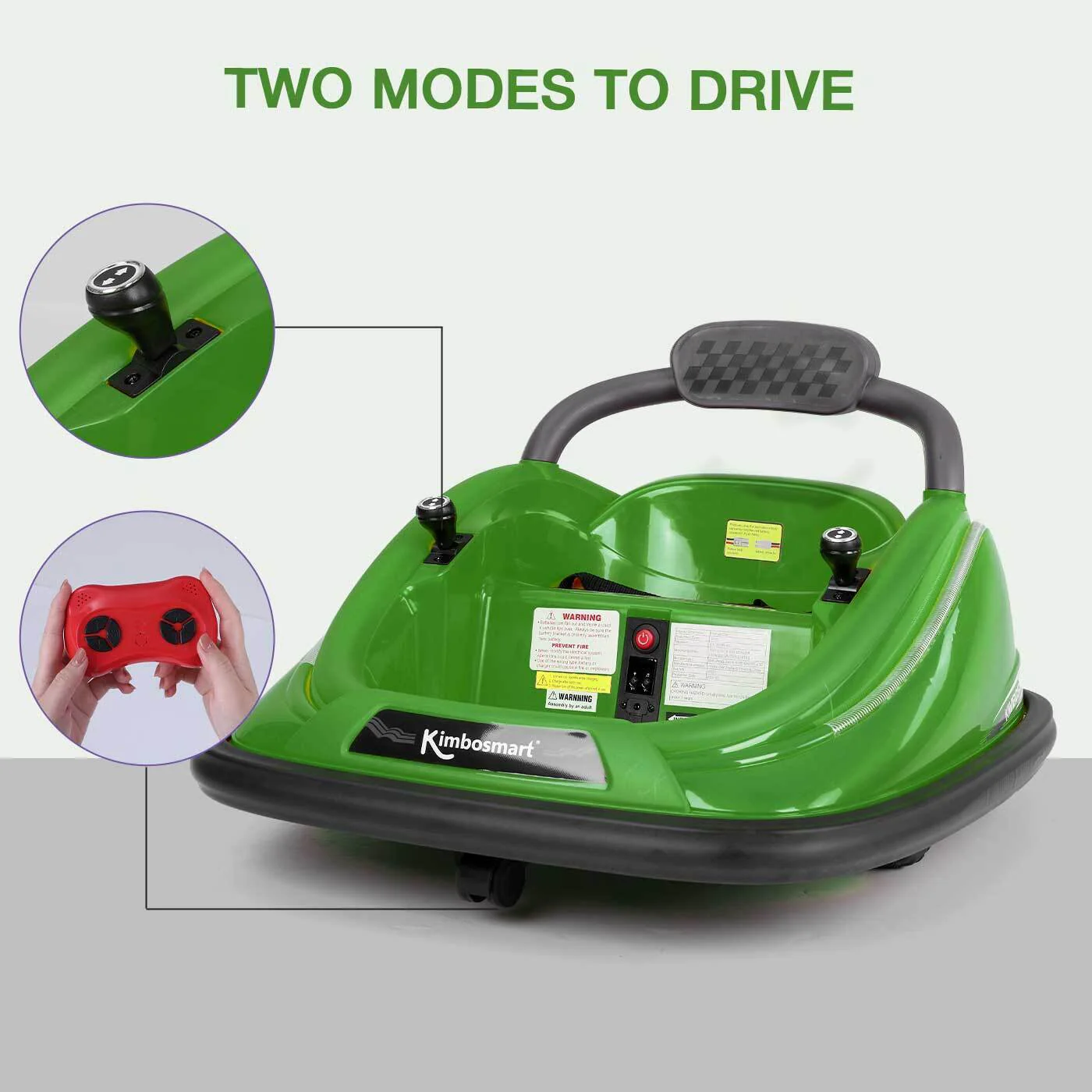 Kimbosmart Electric Bumper Car for Kids - Remote Controlled 360° Spin Ride-On - Image 8