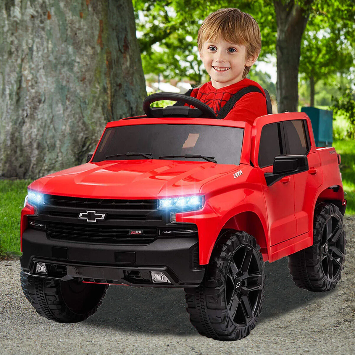 Kimbosmart Kids 12V Chevrolet Silverado Truck Ride-On with Remote Control - Image 12