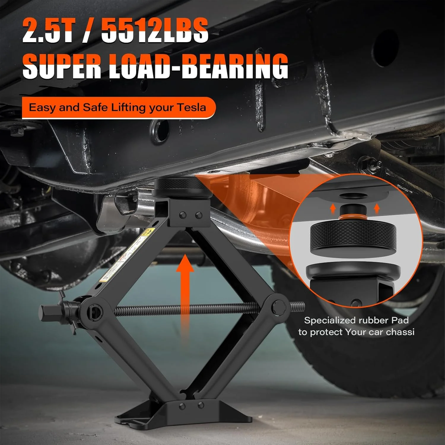Car Jack Kit for Tesla Model 3/S/X and Model Y – 2.5 Ton Lifting Jack - Image 3
