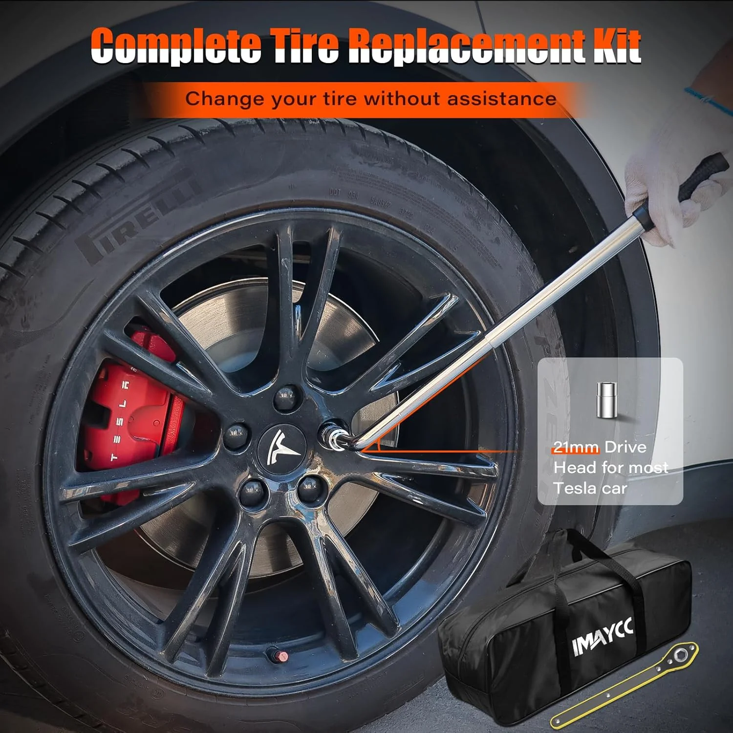 Car Jack Kit for Tesla Model 3/S/X and Model Y – 2.5 Ton Lifting Jack - Image 5