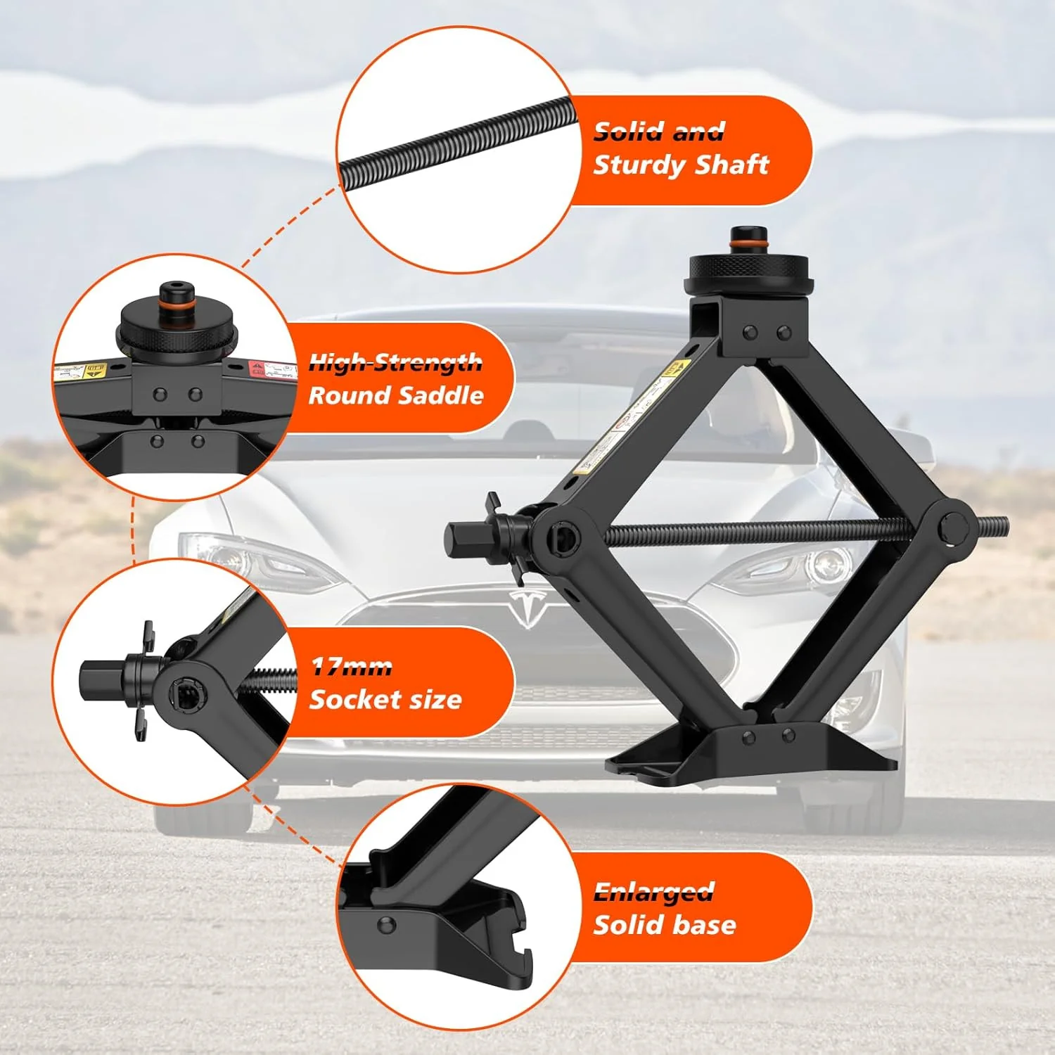 Car Jack Kit for Tesla Model 3/S/X and Model Y – 2.5 Ton Lifting Jack - Image 6