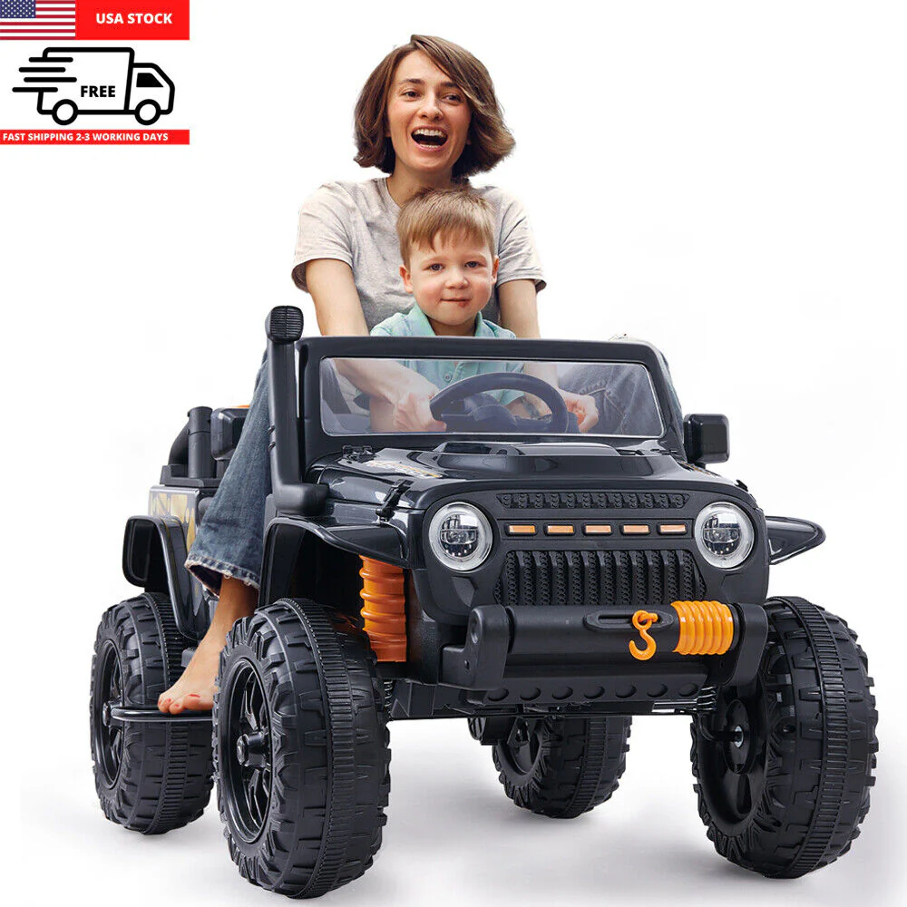 KLOKICK 12V Electric Off-Road UTV Truck for Kids with LED Headlights and Music - Image 3