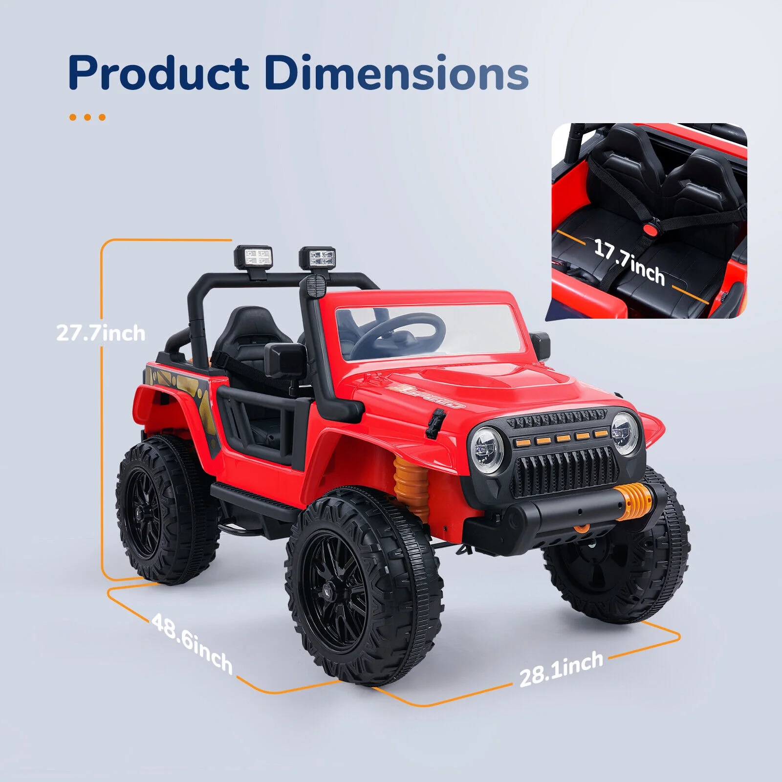 KLOKICK 12V Kids Electric Ride On Car Truck with Remote Control, FM Radio, and Bluetooth Connectivity - Image 19