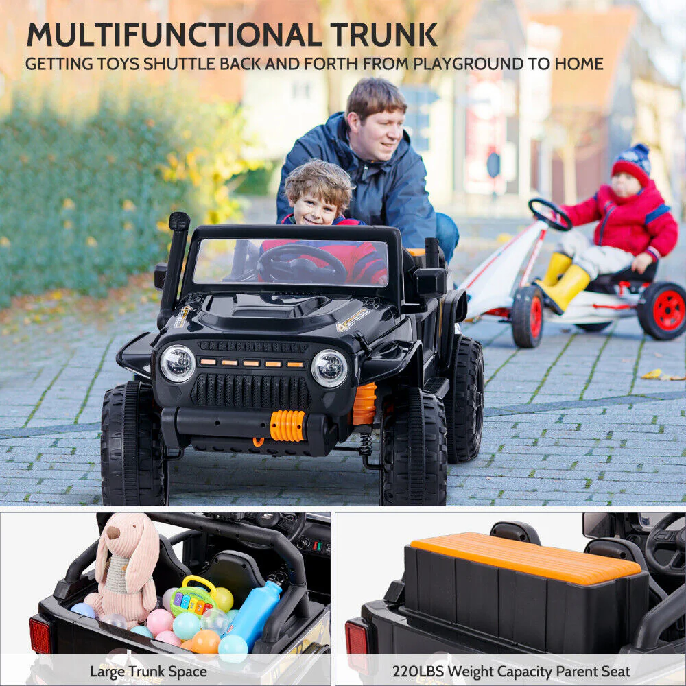 KLOKICK 12V Ride On Truck with MP3 Player and Remote Control for Parent-Child Fun - Image 3