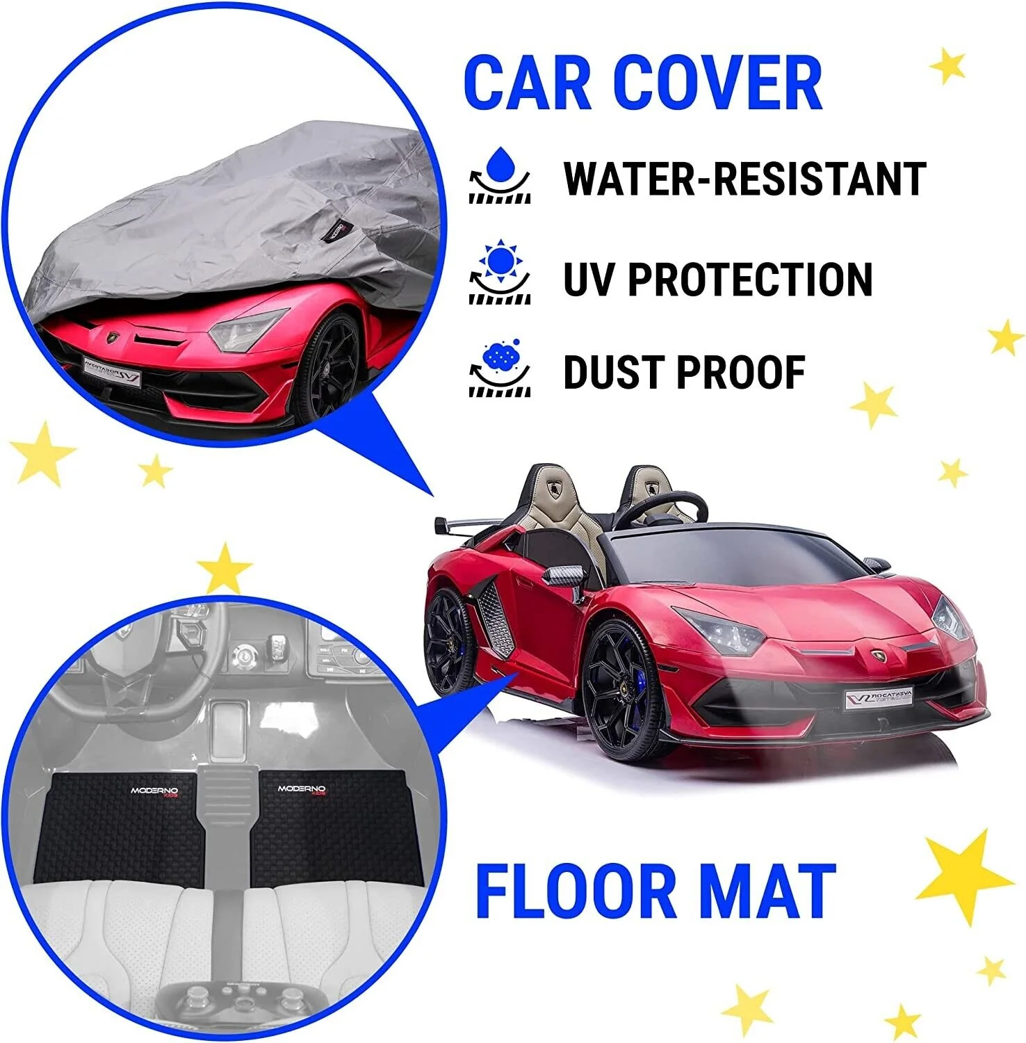 Lamborghini Aventador Kids Car - Two Seater Ride-On Vehicle with Remote Control - Image 3
