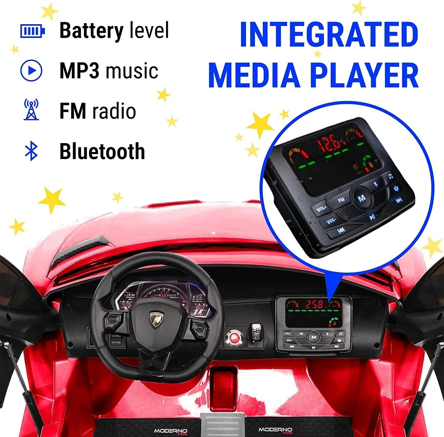 Lamborghini Aventador Kids Car - Two Seater Ride-On Vehicle with Remote Control - Image 5