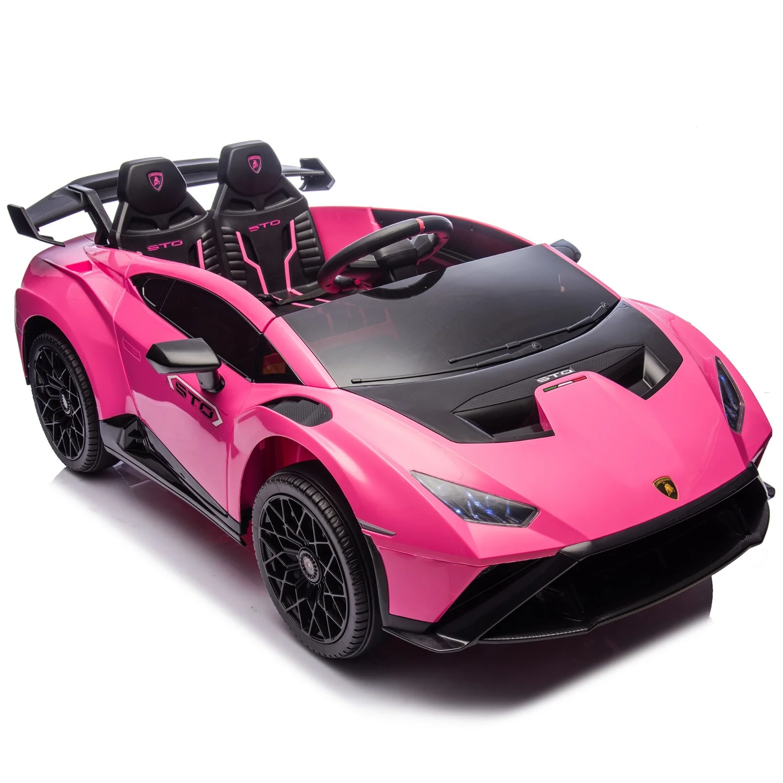 24V Kids Electric Ride-On Drift Car in Pink with Sports Design - Image 12