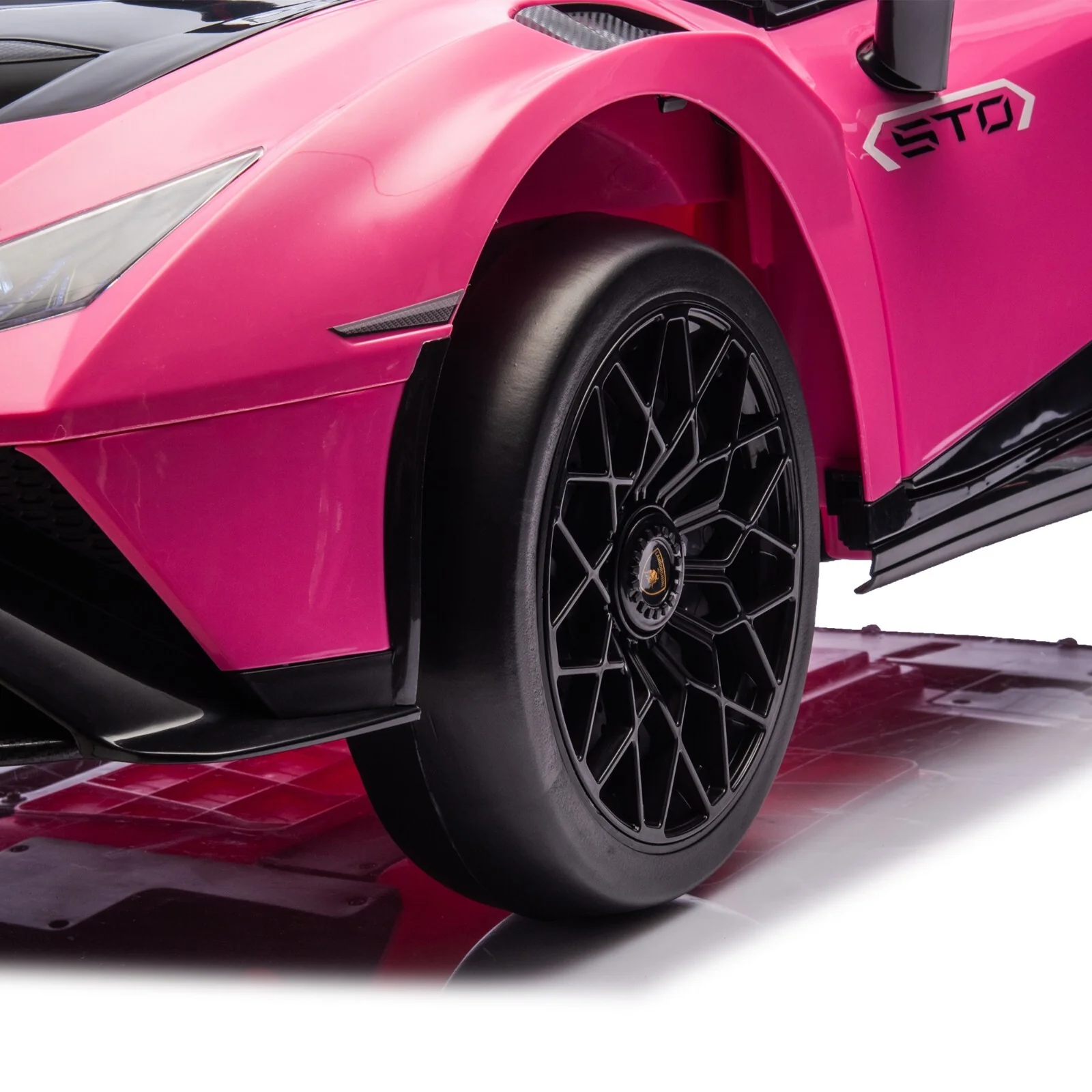 24V Kids Electric Ride-On Drift Car in Pink with Sports Design - Image 22