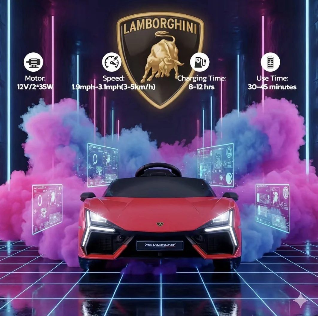Lamborghini Revuelto Remote-Controlled Electric Ride-On Car for Kids Aged 3-8 - Image 3