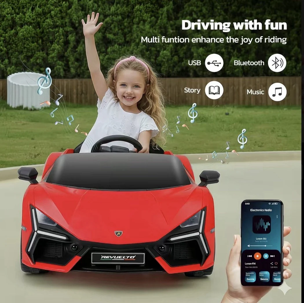 Lamborghini Revuelto Remote-Controlled Electric Ride-On Car for Kids Aged 3-8 - Image 5