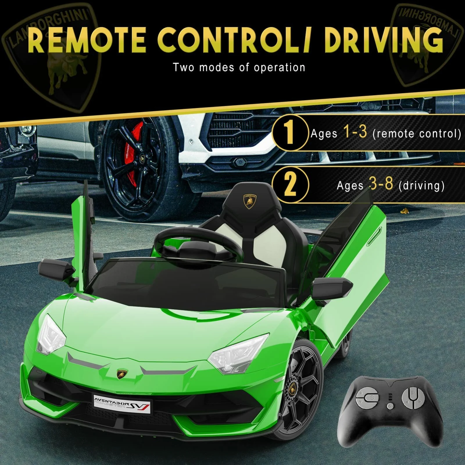 Licensed Lamborghini SVJ 12V Electric Ride-On Car for Kids with Remote Control - Image 18