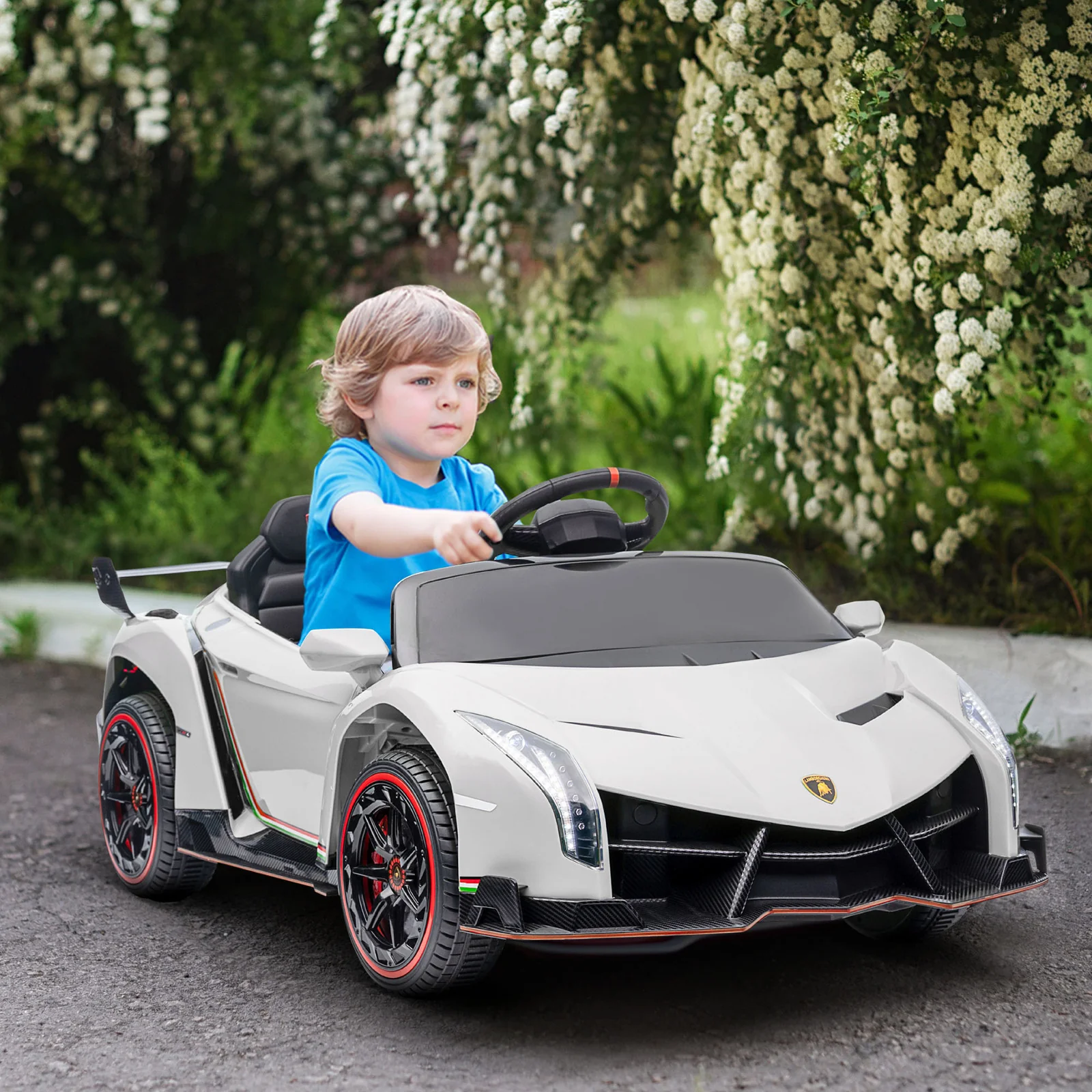 Licensed Lamborghini Veneno Kids Ride-On Car with Bluetooth and Music - Image 9