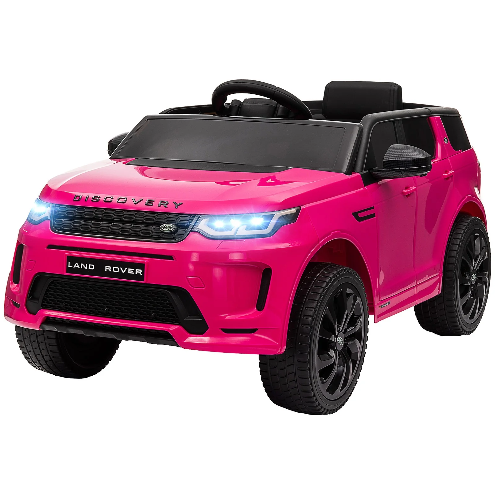 Licensed Land Rover 12V Kids Ride-On Car with Soft Start Pink - Image 4