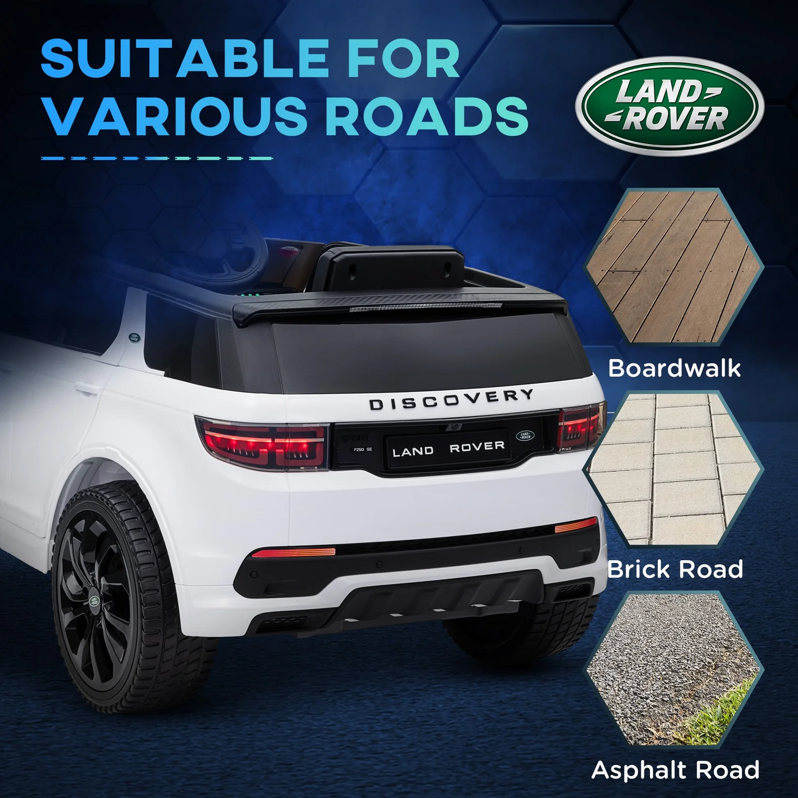 Licensed Land Rover 12V Kids Ride-On Car with Soft Start and Music - Image 10